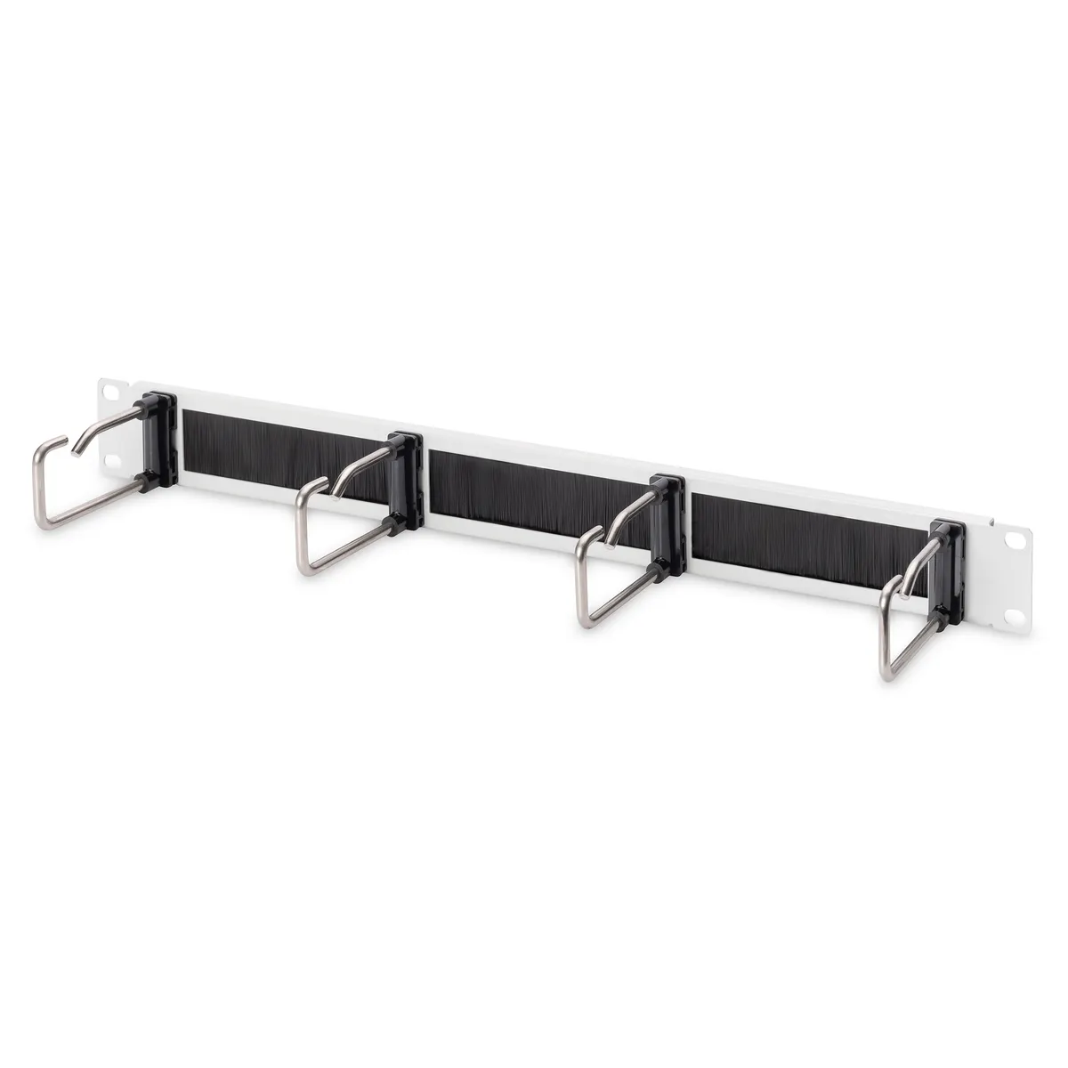 Assmann DN-97668 1U kábelkezelő panel acél szürke RAL7035 4x acél gyűrű 40x75 mm #1