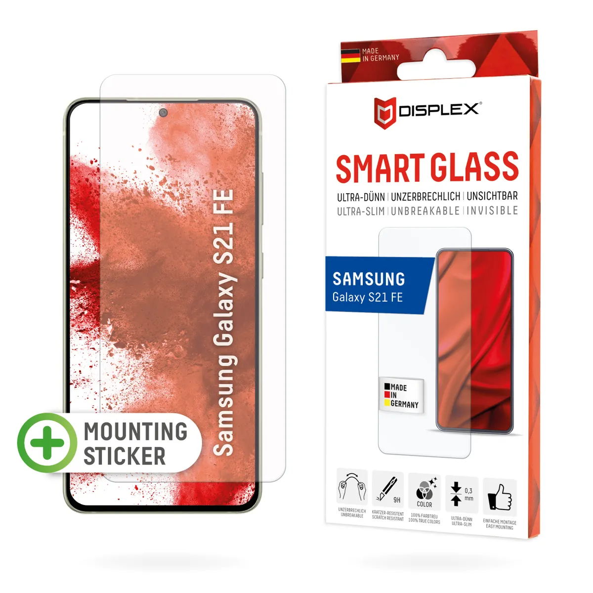 E.V.I. 01641 Displex smart glass Átlátszó edzett üveg Galaxy S21 FE száraz alkalmazás ütésálló karcolásálló porálló #1