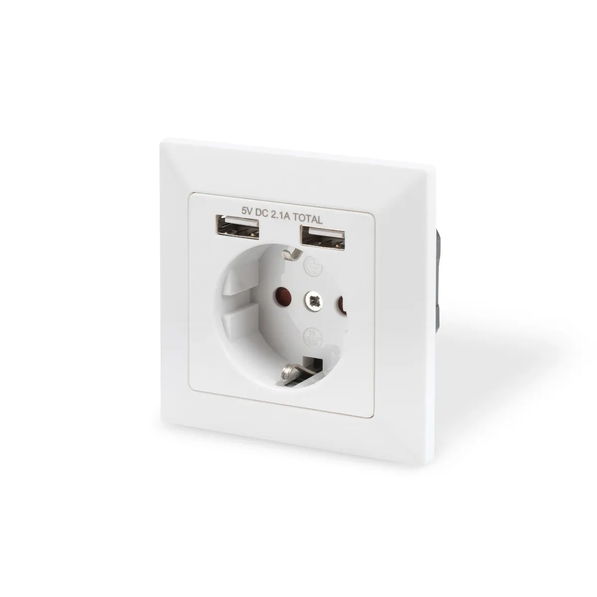 Assmann DA-70613 fali aljzat USB 2x 5V 2,1A fehér #1