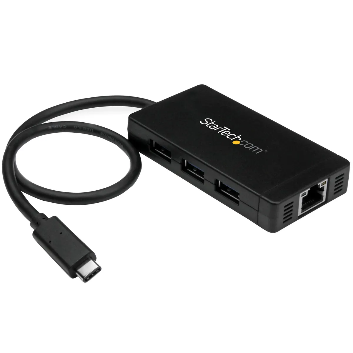 Startech.com HB30C3A1GE USB-C hub és Gigabit Ethernet fekete #1
