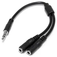Startech.com MUY1MFFS 3.5mm apa 2x 3.5mm anya sztereó elosztó kábel 0,2 m fekete