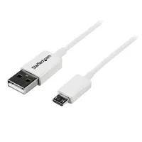 Startech.com USBPAUB50CMW USB-A Micro-B adat- és töltőkábel 0,5 m fehér USB 2.0
