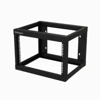 Startech.com RK619WALLO 6U falra szerelhető nyitott keret 80 kg teherbírás fekete