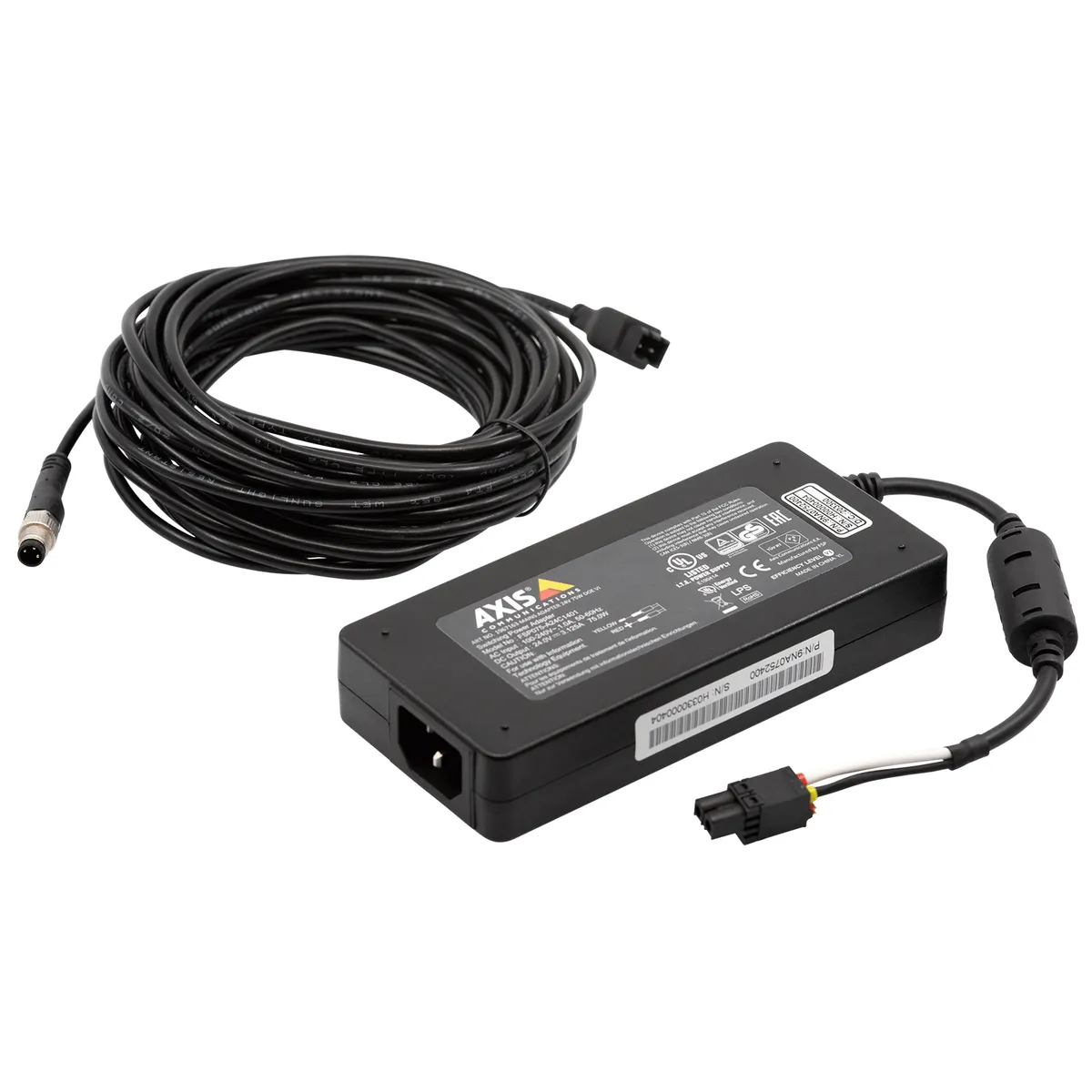 Axis 02040-001 kamera fűtés tápegység 75 W 24 V 7 m fekete vezetékes #1