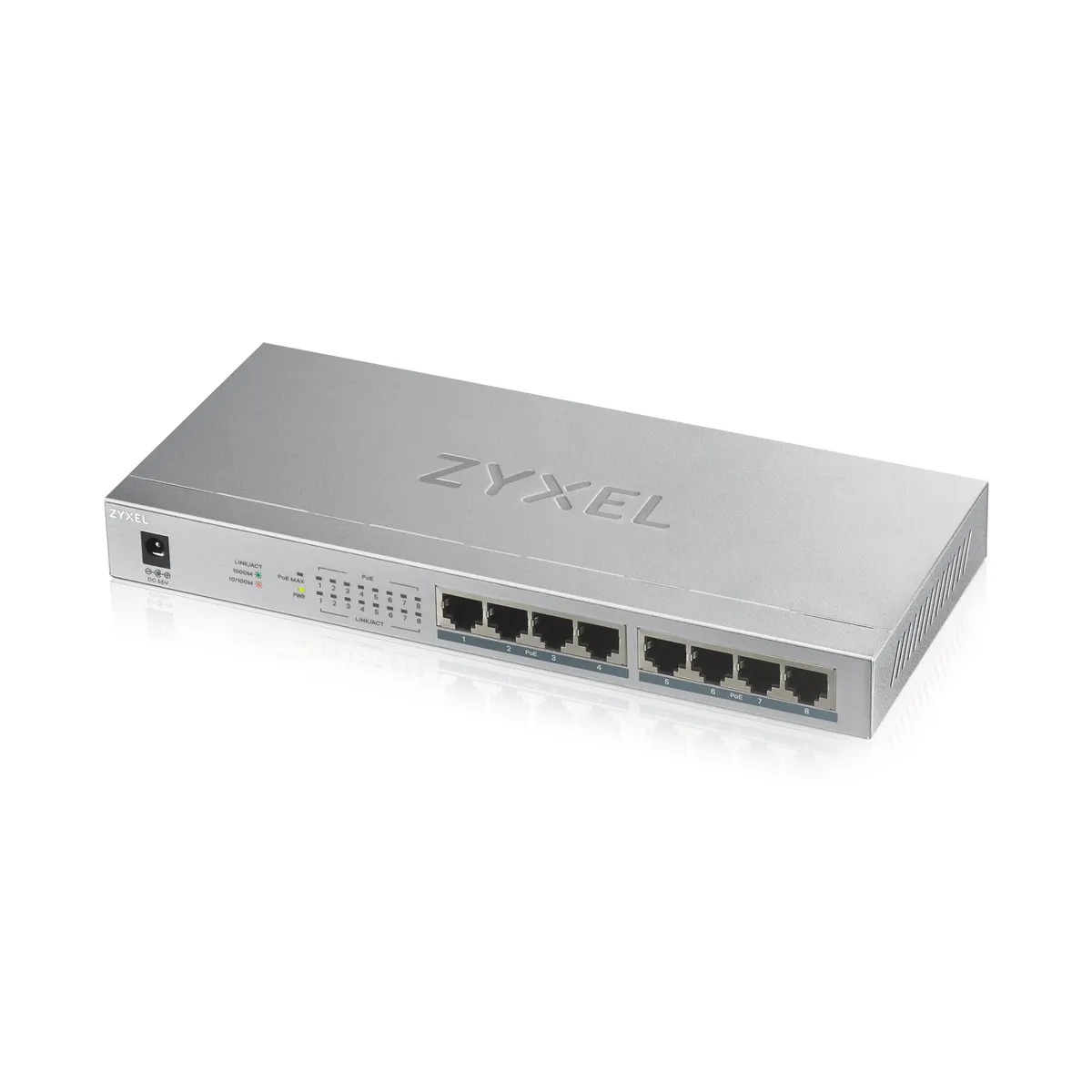 Zyxel GS1008HP-EU0101F GS1008HP 8-port 1GbE PoE 60W 802.3af és 802.3at nem-menedzselt #1
