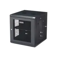 Startech.com RK1224WALHM 19.7" fali rackszekrény 12U 90 kg kábelvezérlés biztonsági kulcs fekete