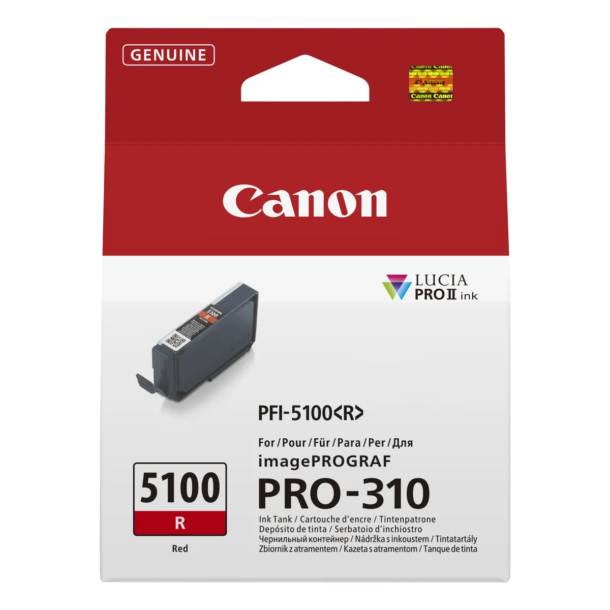 Canon 6958C001 PFI-5100 R tintapatron vörös 14,4 ml 1 db imagePROGRAF PRO-310-kompatibilis #1