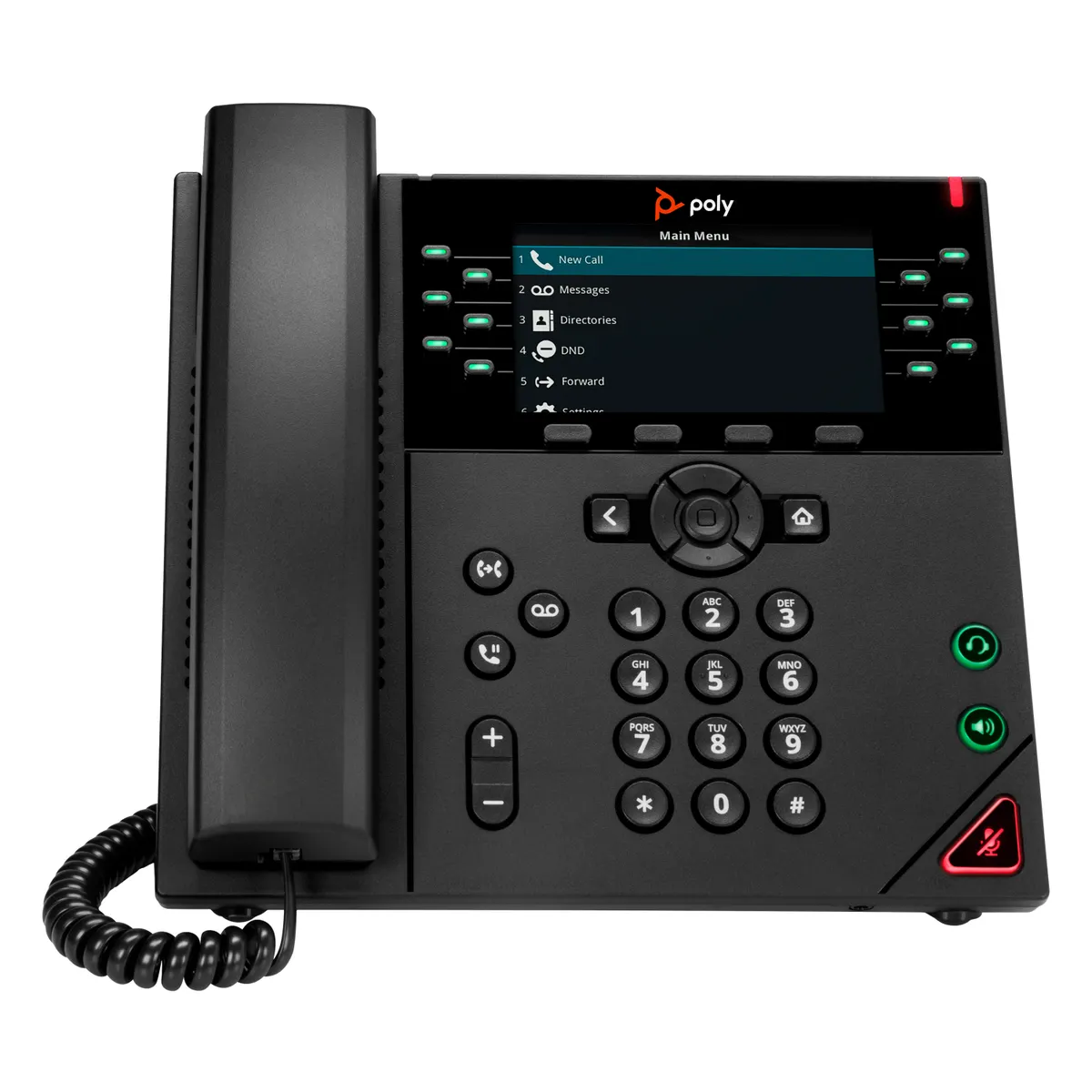 Poly 8B1L7AA#AC3 VVX 450 IP telefon 12 soros 4.3" LCD PoE fekete #1