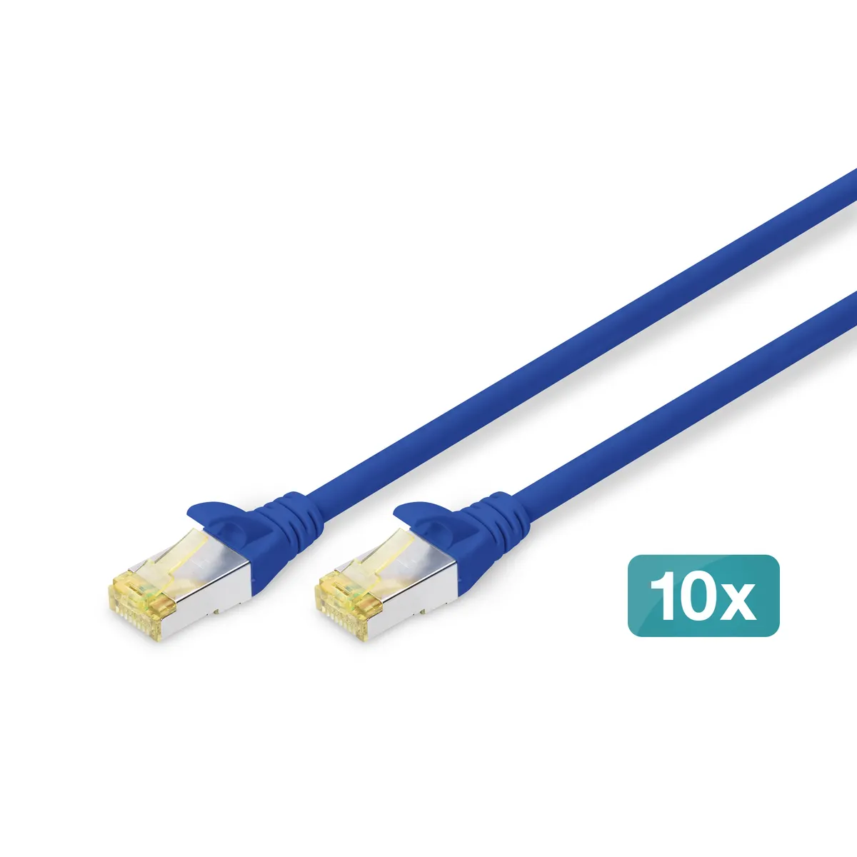 Assmann DK-1644-A-010-B-10 patch kábel cat6a SFTP 1 m kék 10 db #1