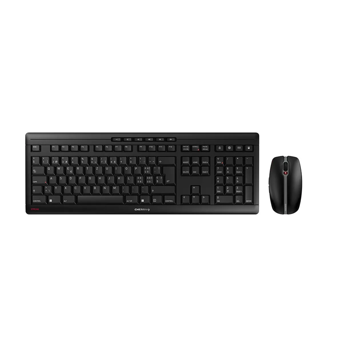 Cherry JD-8560CH-2 Stream Desktop Recharge vezeték nélküli teljes méretű 115 billentyűs QWERTZ fekete egérrel #1
