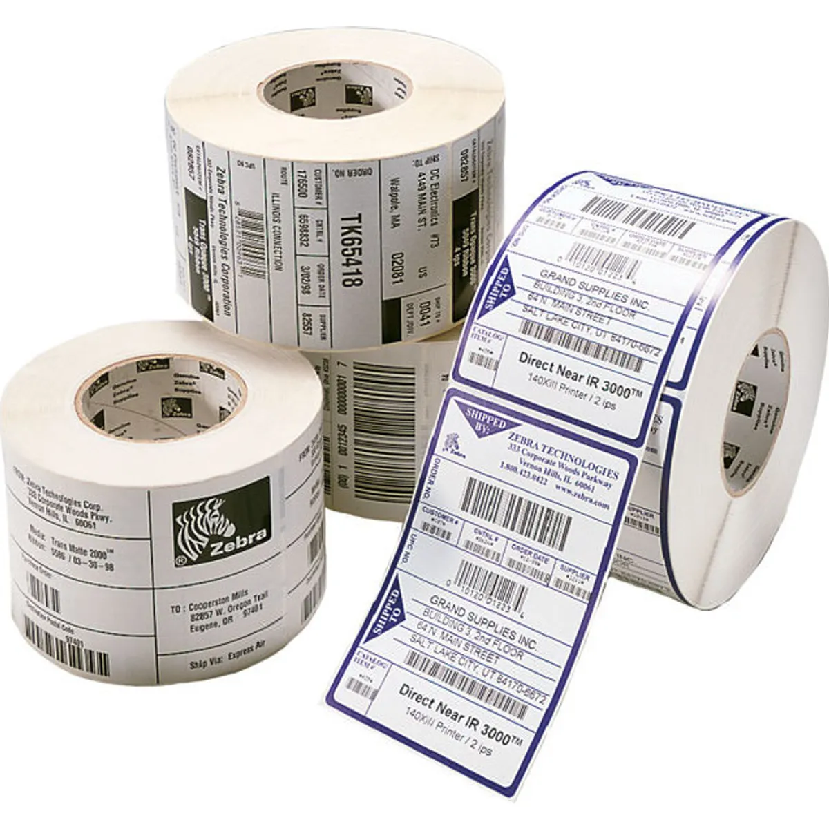 Zebra 3006322 Z-Select 2000T 102x152 mm öntapadós címke belső átmérő 2,54 cm 475 címke tekercsenként 5700 címke csomag #1