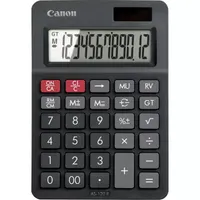 Canon 4722C002 AS-120 II asztali számológép 12 számjegyű, dönthető kijelző, adószámítás, elem-napelem, fekete