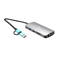 I-tec CANANOTDOCKPD USB-C Metal Nano Dock 2x HDMI 1x VGA SD microSD kártyaolvasó LAN USB 3.2 USB-C 3.2 PD 100W #1