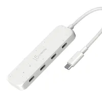 j5create JCH345EW-N 4-portos USB-C Gen 2 hub környezetbarát fehér