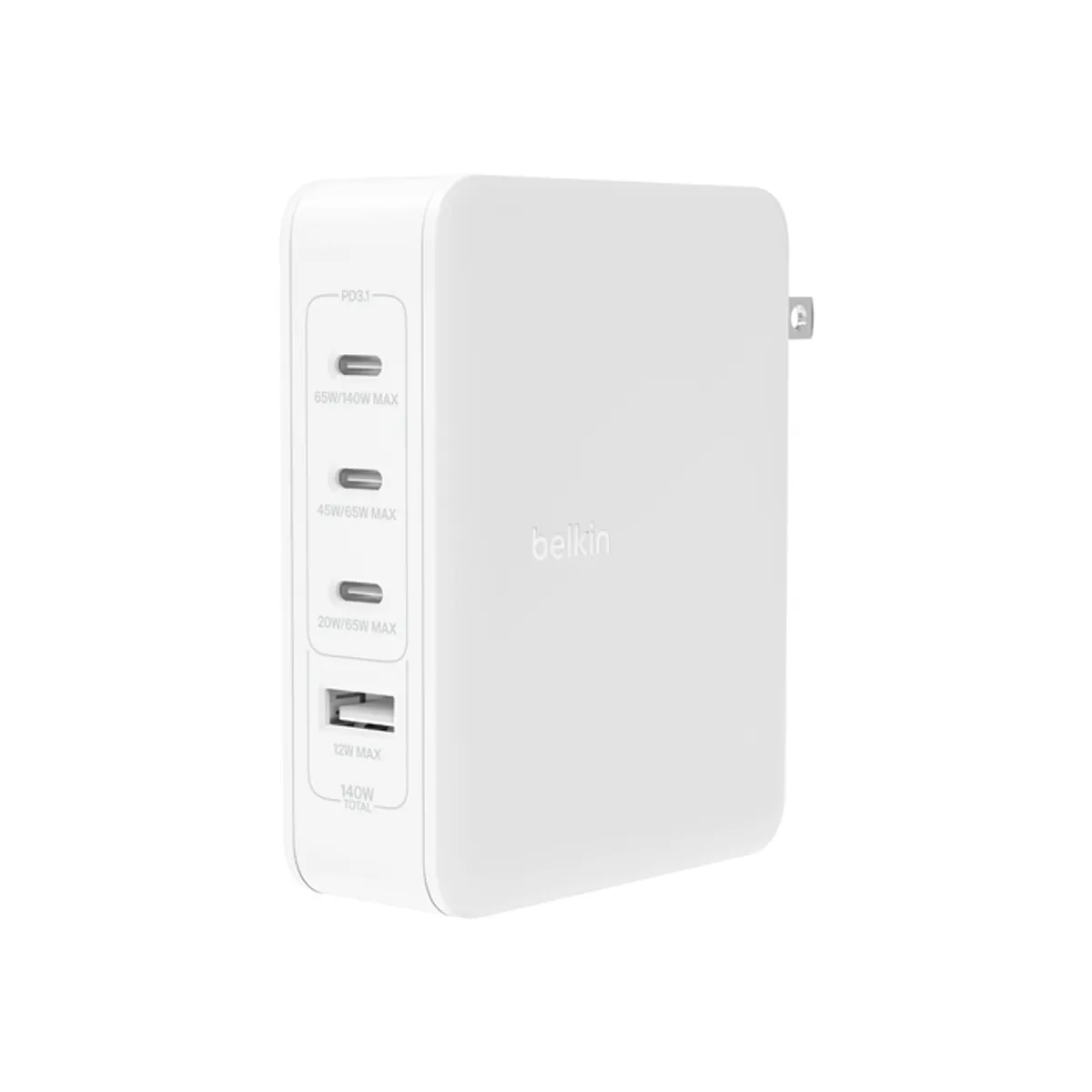 Belkin WCH014BTWH BoostCharge Pro fali töltő GaN 140W 4-portos USB-C USB-A #1
