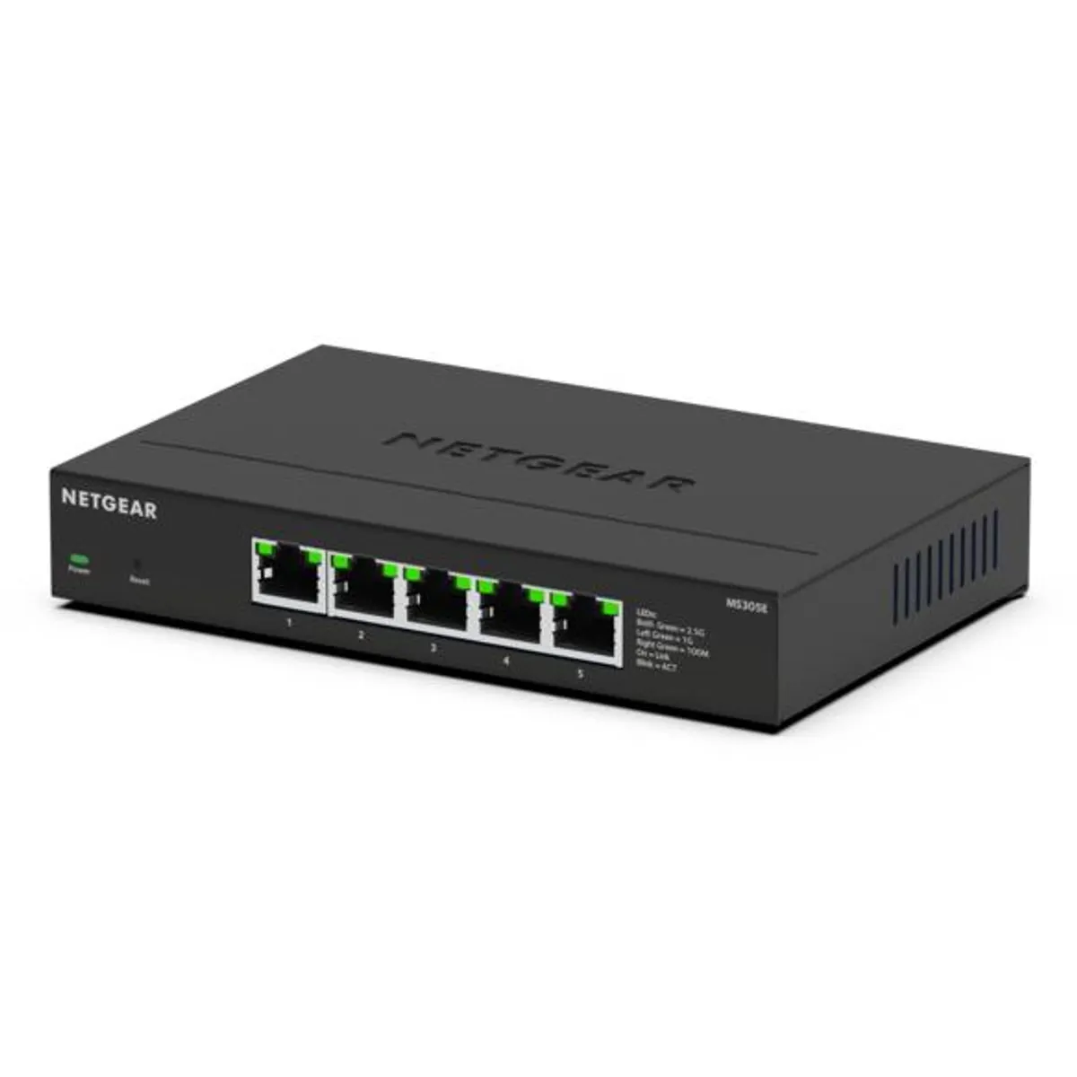 Netgear MS305E-100EUS MS305E 5x 2.5G beállítást nem igénylő switch, 40 Gbps átviteli kapacitás, 16k MAC, 12 V DC, falra szerelhető #1