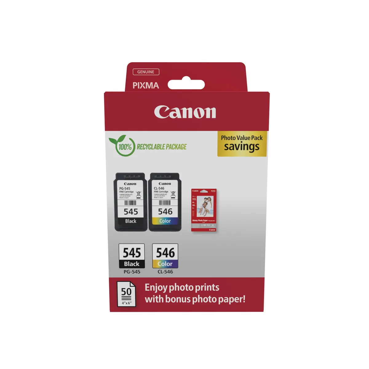 Canon 8287B008 tintapatron készlet fekete és cián, magenta, sárga 8 ml 180 oldal 2 db #1