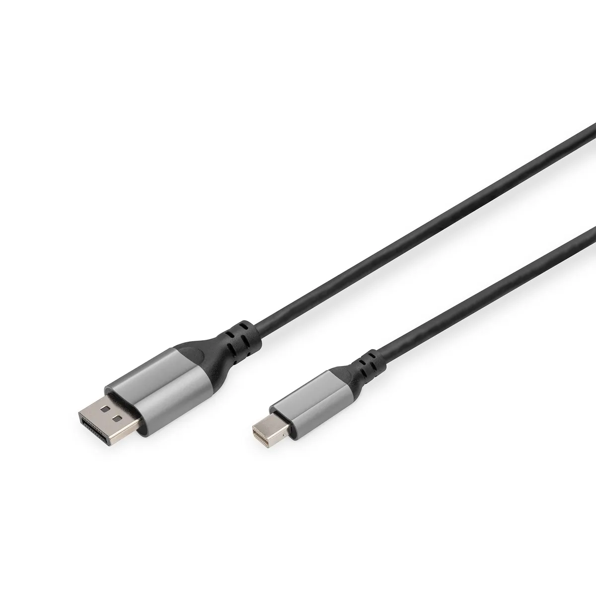 Assmann DB-340106-020-S 2M Mini DisplayPort to DisplayPort kábel DP 1.4 alumínium ház fekete 8K 60Hz #1