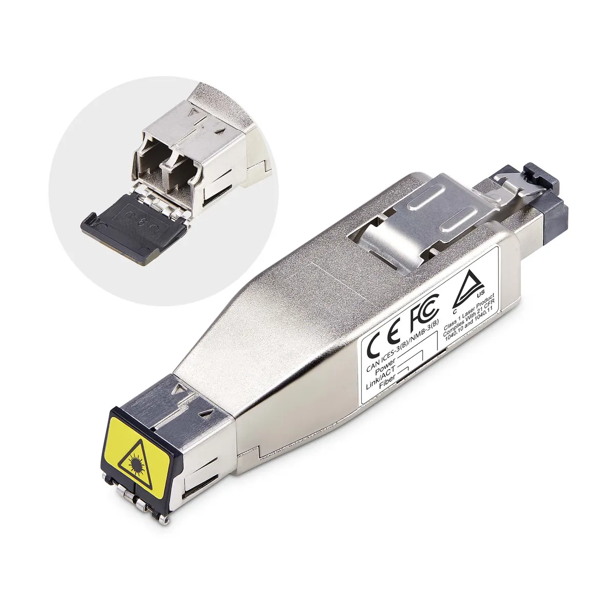 Startech.com D01ML55P-FIBER-MEDIA Fiber to RJ45 media converter 1000Base-T bemeneti 1000Base-LX kimeneti 1310 nm LC MM SM 10000 m 2.5 W #1