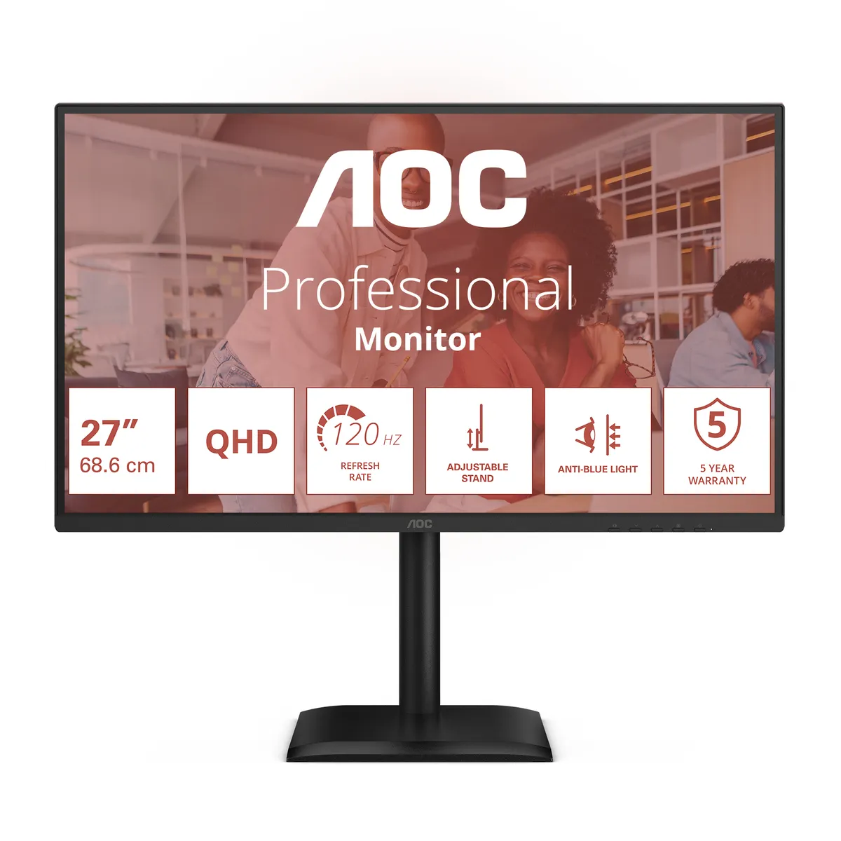 AOC Q27E4U IPS 27" 2560x1440 4ms USB-hub VESA állítható fekete #1