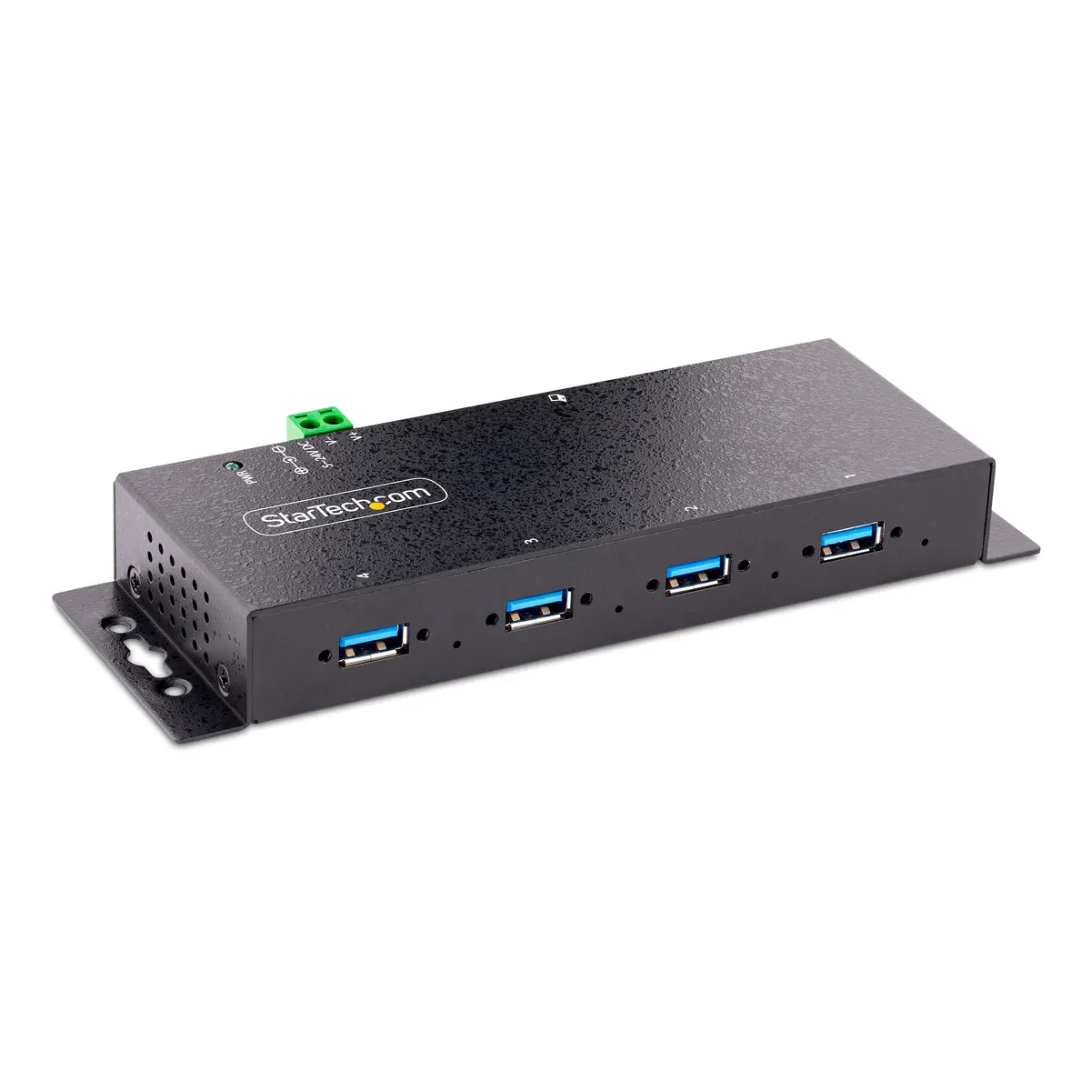 Startech.com 5G4AINDNP-USB-A-HUB 4-portos USB hub USB 3.2 Gen1 Type-B host Type-A portok fekete acél ház M típus #1
