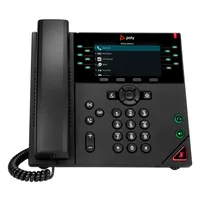 Poly 8B1L7AA#AC3 VVX 450 IP telefon 12 soros 4.3" LCD PoE fekete