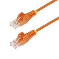 Startech.com N6PAT200CMORS 2 m narancs slim Cat6 kábel RJ-45 arany érintkezők U-UTP