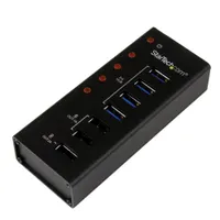 Startech.com ST4300U3C3 4-portos USB hub USB 3.2 Gen 1 Type-B upstream USB 3.2 Gen 1 Type-A USB 2.0 downstream alumínium ház