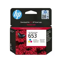 HP Inc. 3YM74AE#BHL 653 Tri-color eredeti Ink Advantage tintapatron Festék alapú tinta 200 oldal Cián Magenta Sárga 1 db