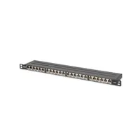 Assmann DN-91624S-SL-EA patch panel 24-port Cat6a 0.5U fekete RJ-45