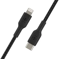 Belkin CAA004BT1MBK BoostCharge Braided USB-C to Lightning Cable 1 m MFi fekete