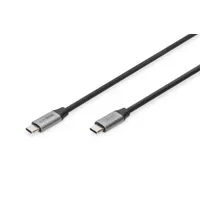 Assmann DB-300220-010-S USB-C kábel 1 m USB 3.2 Gen 1 nikkelezett érintkezők fekete
