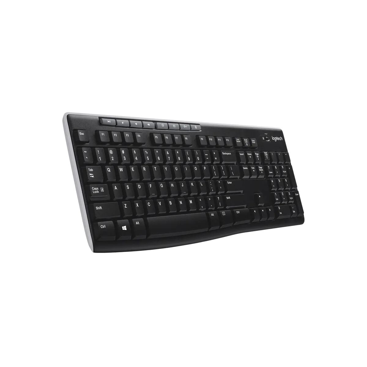 Logitech 920-003746 K270 vezeték nélküli billentyűzet rf, teljes méret, egyenes, qwerty, fekete, irodai #1