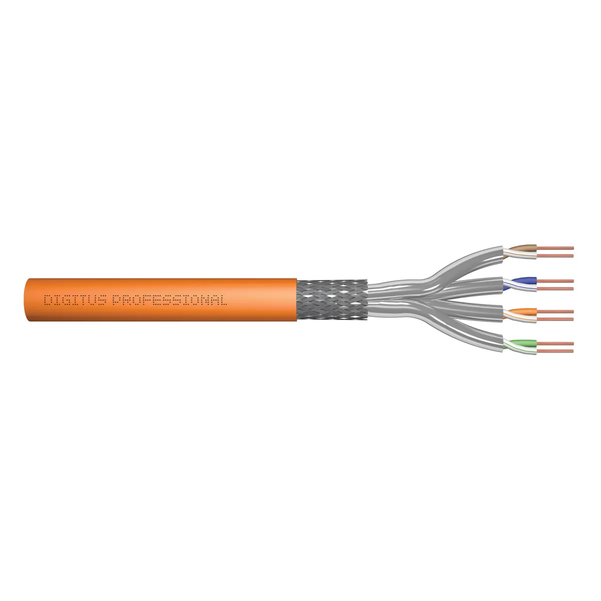 Assmann DK-1743-VH-250 Cat 7 s-ftp inst kábel 250 m 1200 mhz awg 23-1 narancssárga #1