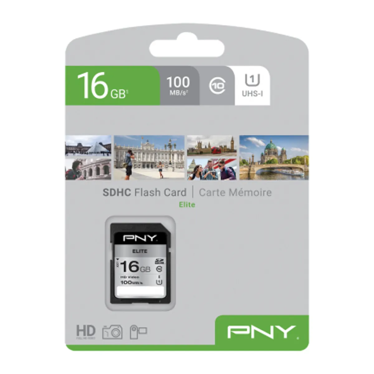 PNY P-SD16GU1100EL-GE Elite 16GB SDHC Class 10 UHS-I U1 #1