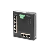 Assmann DN-651127 Digitus 8-portos ethernet switch nem menedzselt gigabites dc 12-48 v falra szerelhető