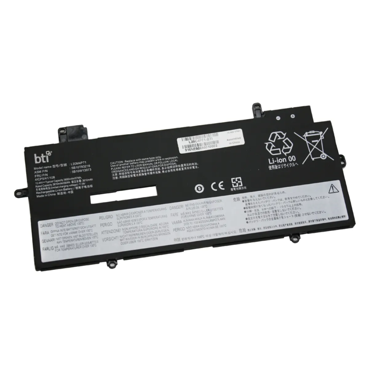 Origin storage L20C4P71-BTI noteszgép akkumulátor 4 cellás Li-ion 3600 mAh 57 Wh 15,4 V fekete #1