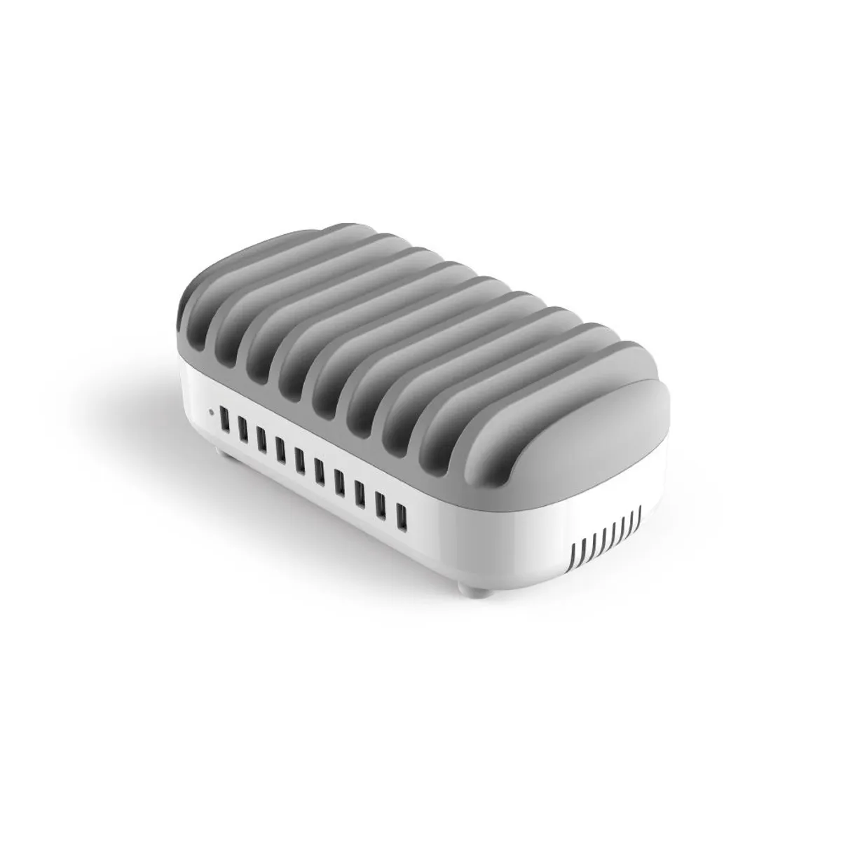 Self Positioning 10PUSBDKS-UK USB töltődokkoló szabadon álló 2,4 A 100-240 V fehér-szürke 130x238x90 mm #1