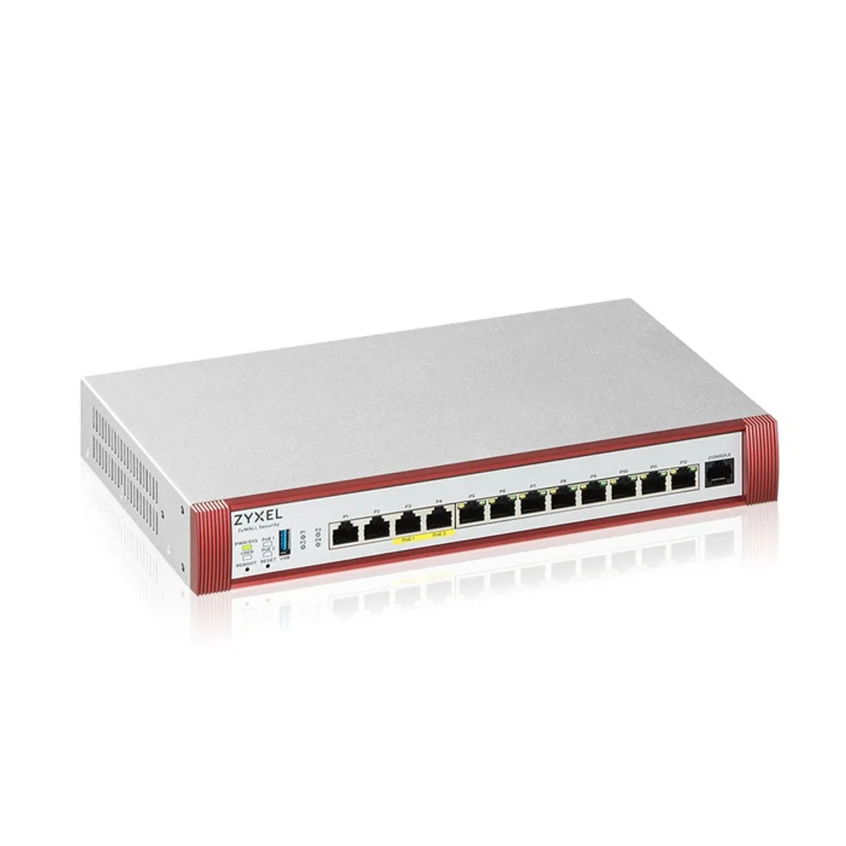 Zyxel USGFLEX500H-EU0102F USGFLEX500H 2x2.5GbE PoE 30W 8x1GbE USB 3.0 1 konzolport Nebula menedzsment SSL-inspection 2FA 10Gbps tűzfal #1