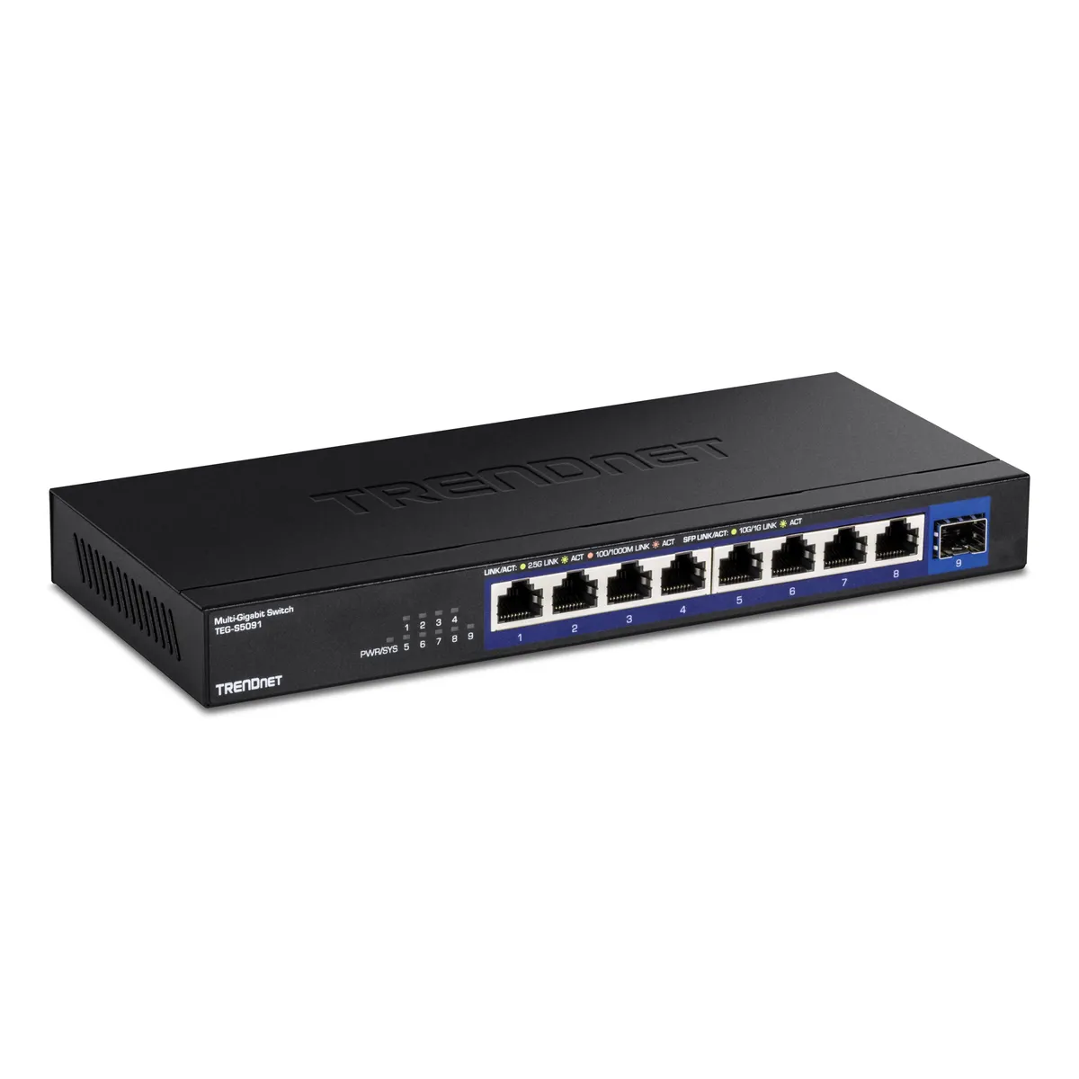 Trendnet TEG-S5091 9-port 2,5G nem menedzselt kapcsoló 10G SFP porttal #1