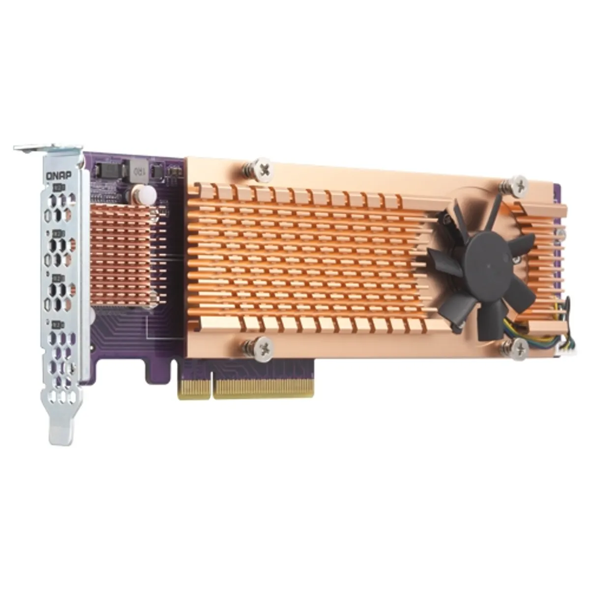 QNAP QM2-4P-384 QM2 4x M.2 2280 NVMe PCIe 3.0 aktív hűtés 1 ventilátor #1