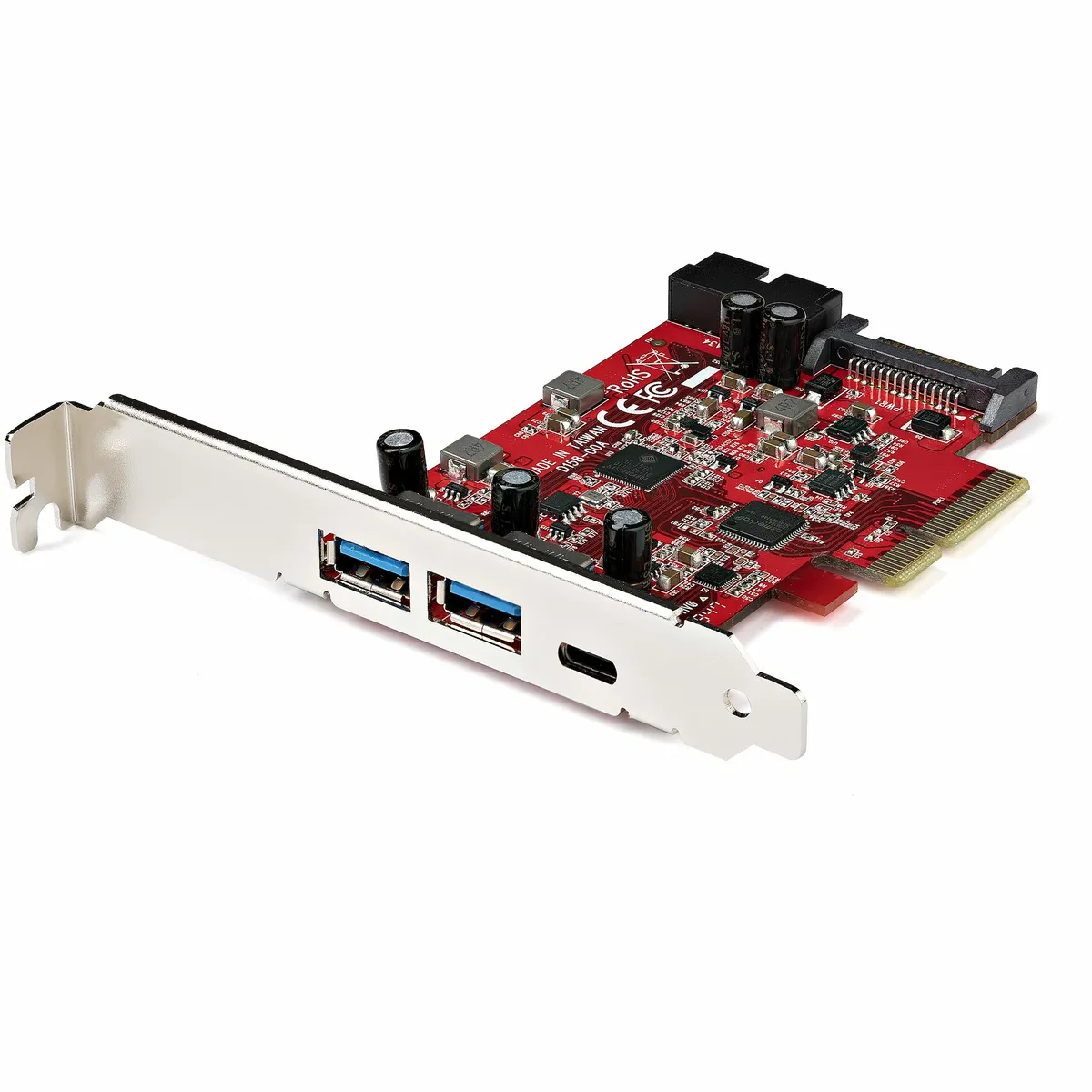 StarTech.com PEXUSB312A1C1H USB 3.2 Gen2 PCIe bővítő kártya 1x USB-C 2x USB-A PCIe 3.0 10 Gbps #1
