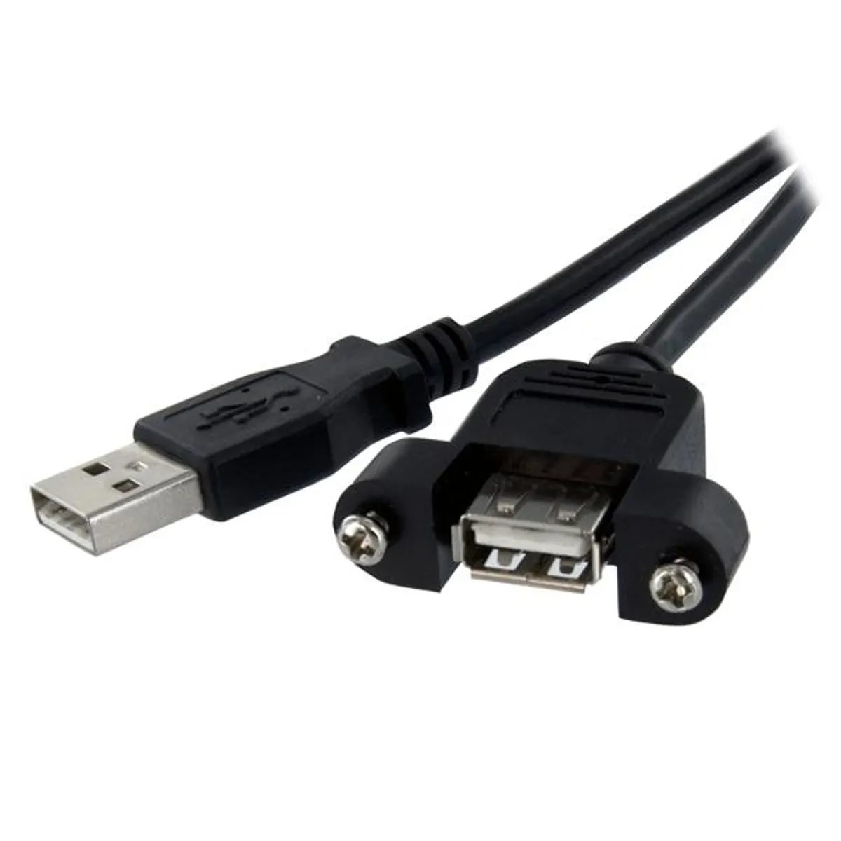 Startech.com USBPNLAFAM1 Panelre szerelhető USB-kábel 0,3 m USB A-USB A USB 2.0 Fekete #1