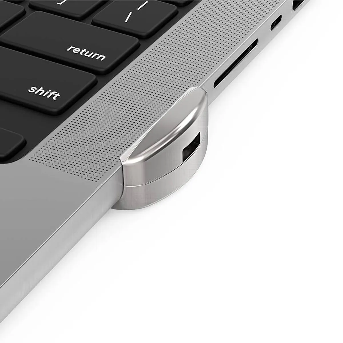 Self Positioning MBPR14LDG01KL zár adapter 14" ezüst kulcsos MacBook Pro 14" kompatibilitás M1-M2-M3 #1