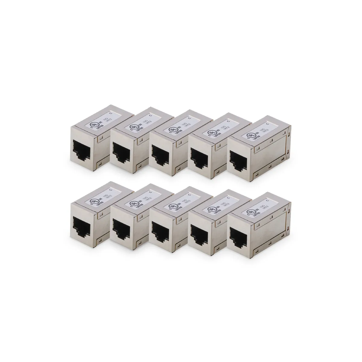 Assmann AT-AG-8-8-C6S-10 Cat 6 moduláris árnyékolt csatlakozó 10x 8P8C, arany érintkezők, ezüst fém ház #1