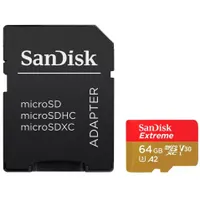 Sandisk SDSQXBU-064G-GN6MA Extreme Plus microSDXC 64GB A2 C10 V30 U3 200MBps 90MBps