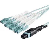 Startech.com MPO8LCPL10M MPO-hoz LC breakout kábel OM3 10 m 8x LC