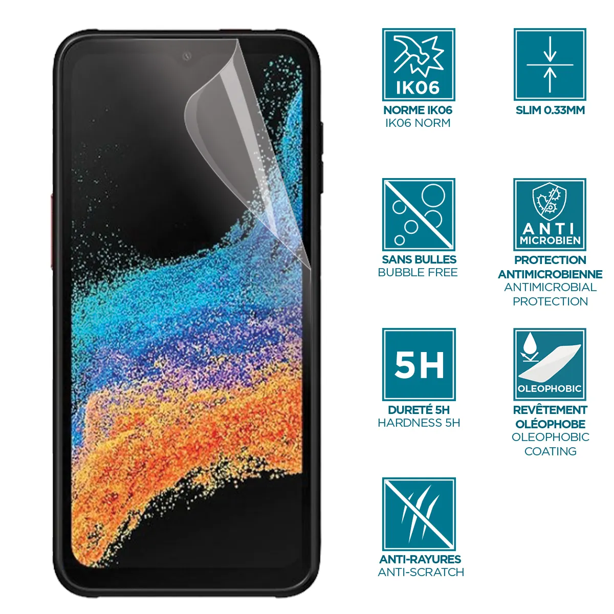 Mobilis 036271 Képernyővédő fólia Ütésálló IK06 6.6" átlátszó Galaxy Xcover 7, Xcover 6 Pro #1