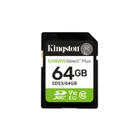 Kingston SDS3 64GB Canvas Select Plus Gen3 SDXC UHS-I U1 V10 100MBs