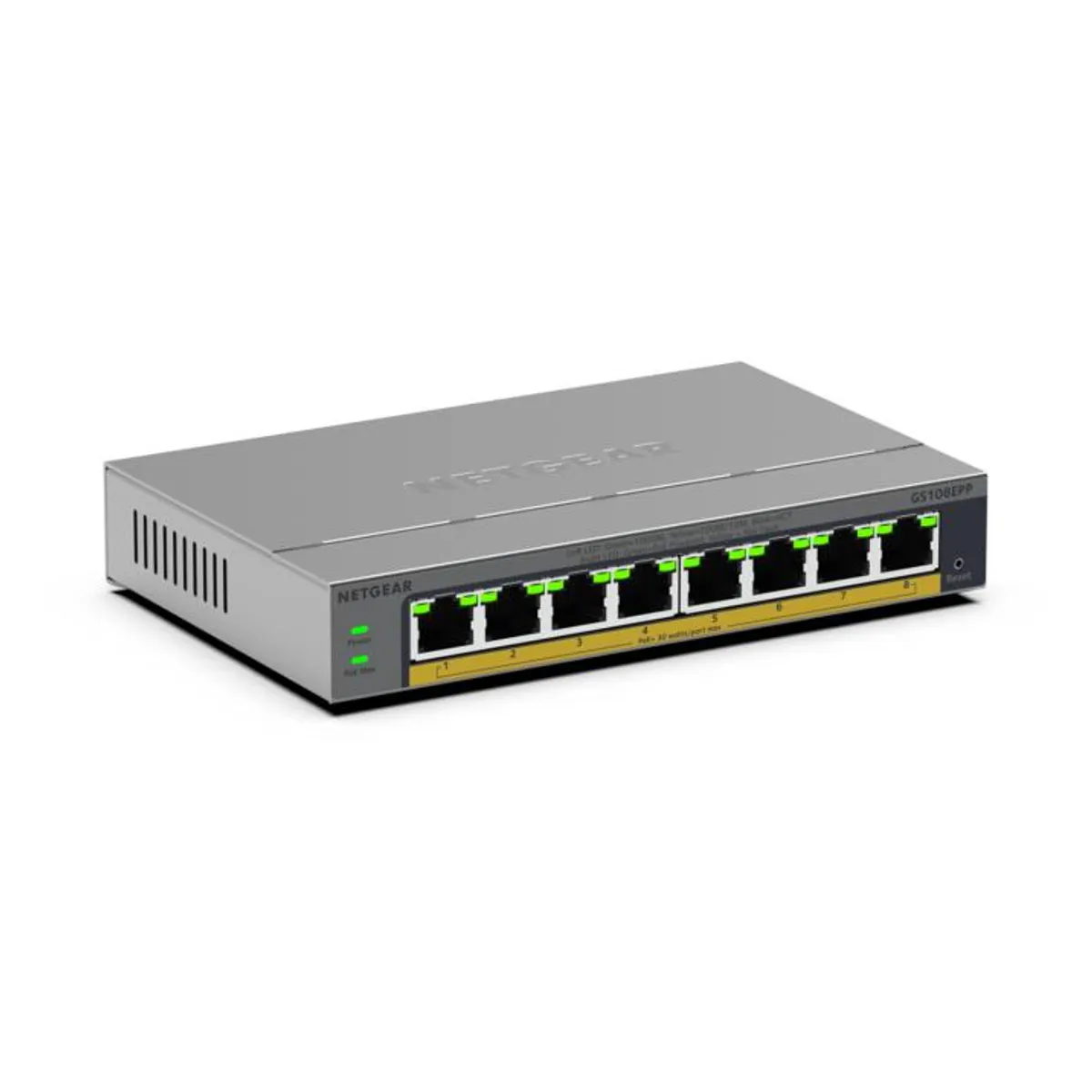 Netgear GS108EPP-100EUS 8-portos PoE+ 1G kapcsoló PoE költségvetés 123 W #1